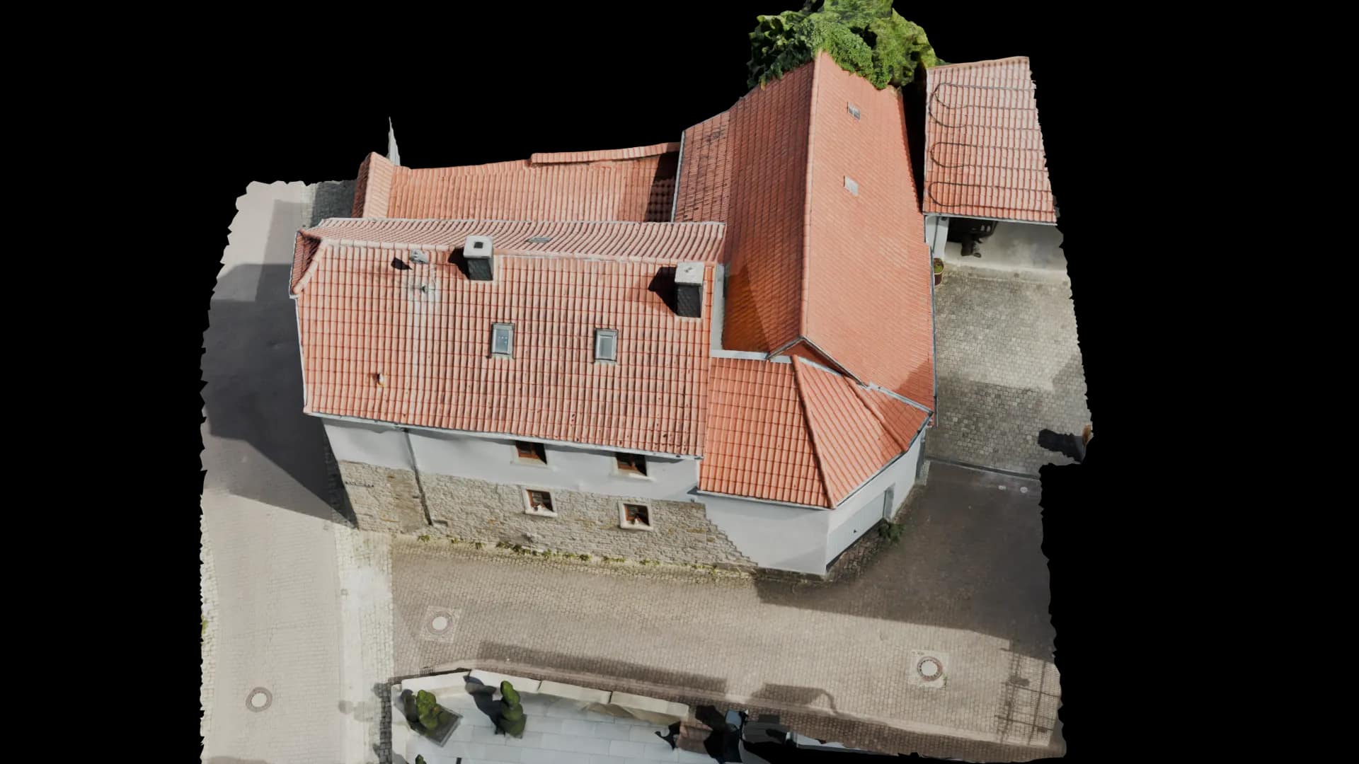 Voxelia 3D viewer showing a processed drone-image handoff model